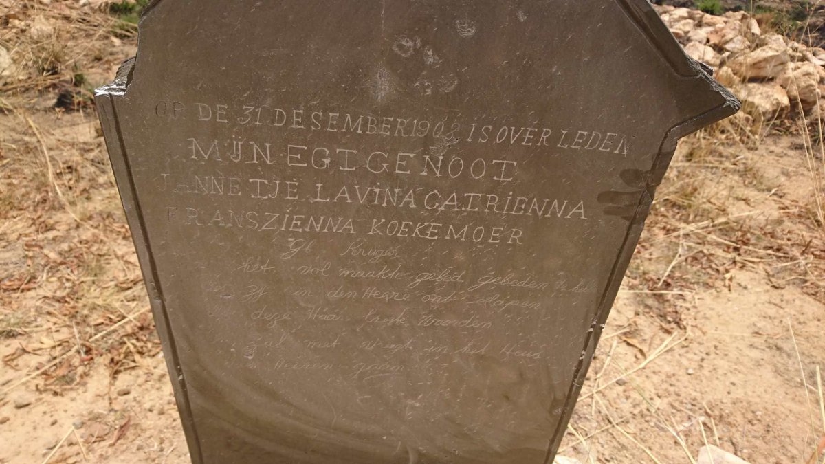 KOEKEMOER Jannetje Lavina Catrienna Franszienna nee KRUGER -1908