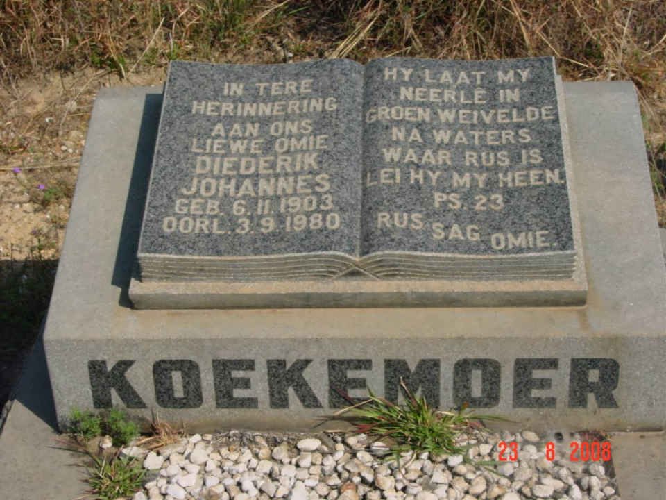 KOEKEMOER Diederik Johannes 1903-1980