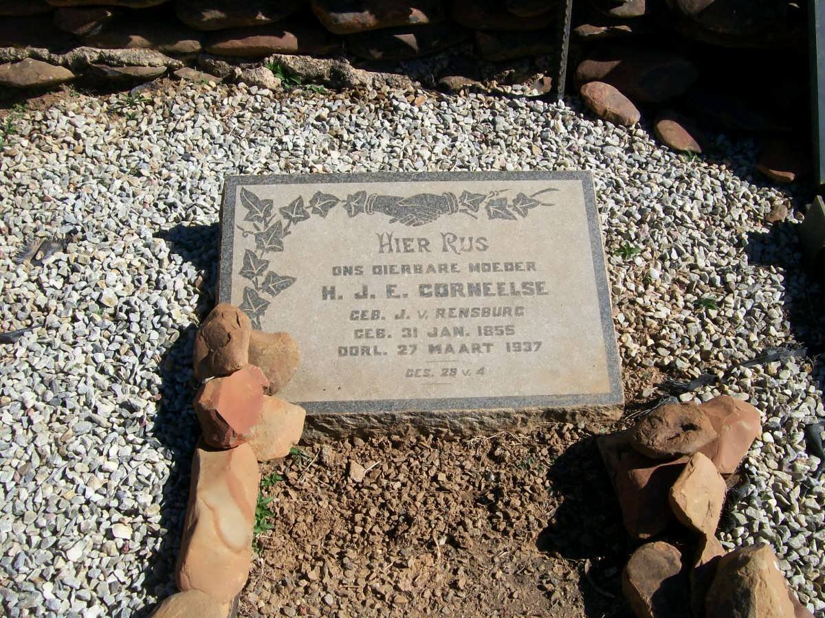 CORNEELSE J.J.E. nee J. v. RENSBURG 1855-1937