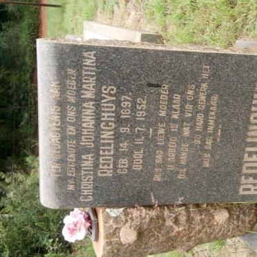 REDELINGHUYS Christina Johanna Martina 1897-1952