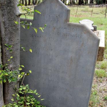 MARAIS Dina Carolina nee OOSTHUIZEN 1879-1912