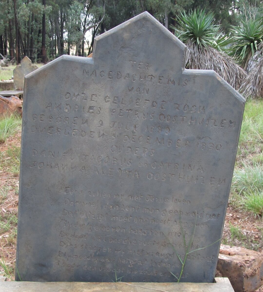 OOSTHUIZEN Andries Petrus 1890-1890