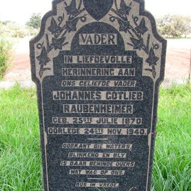 RAUBENHEIMER Johannes Gotlieb 1870-1940