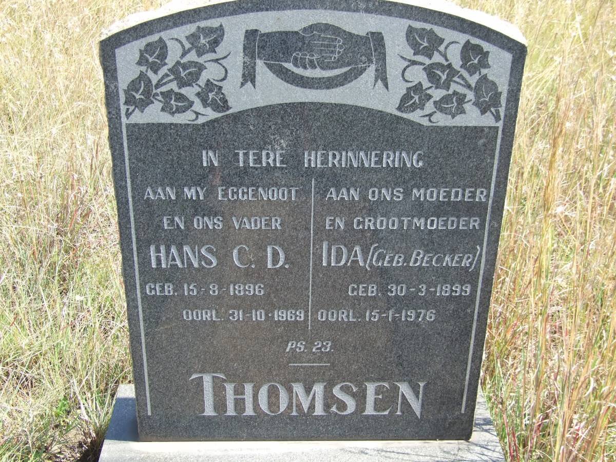 THOMSEN Hans C.D. 1896-1969 &amp; Ida BECKER 1899-1976