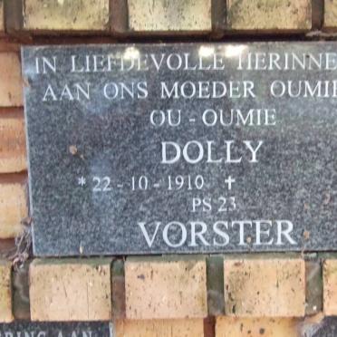 VORSTER Dolly 1910-