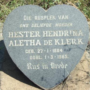 KLERK Hester Hendrina Aletha, de 1884-1965