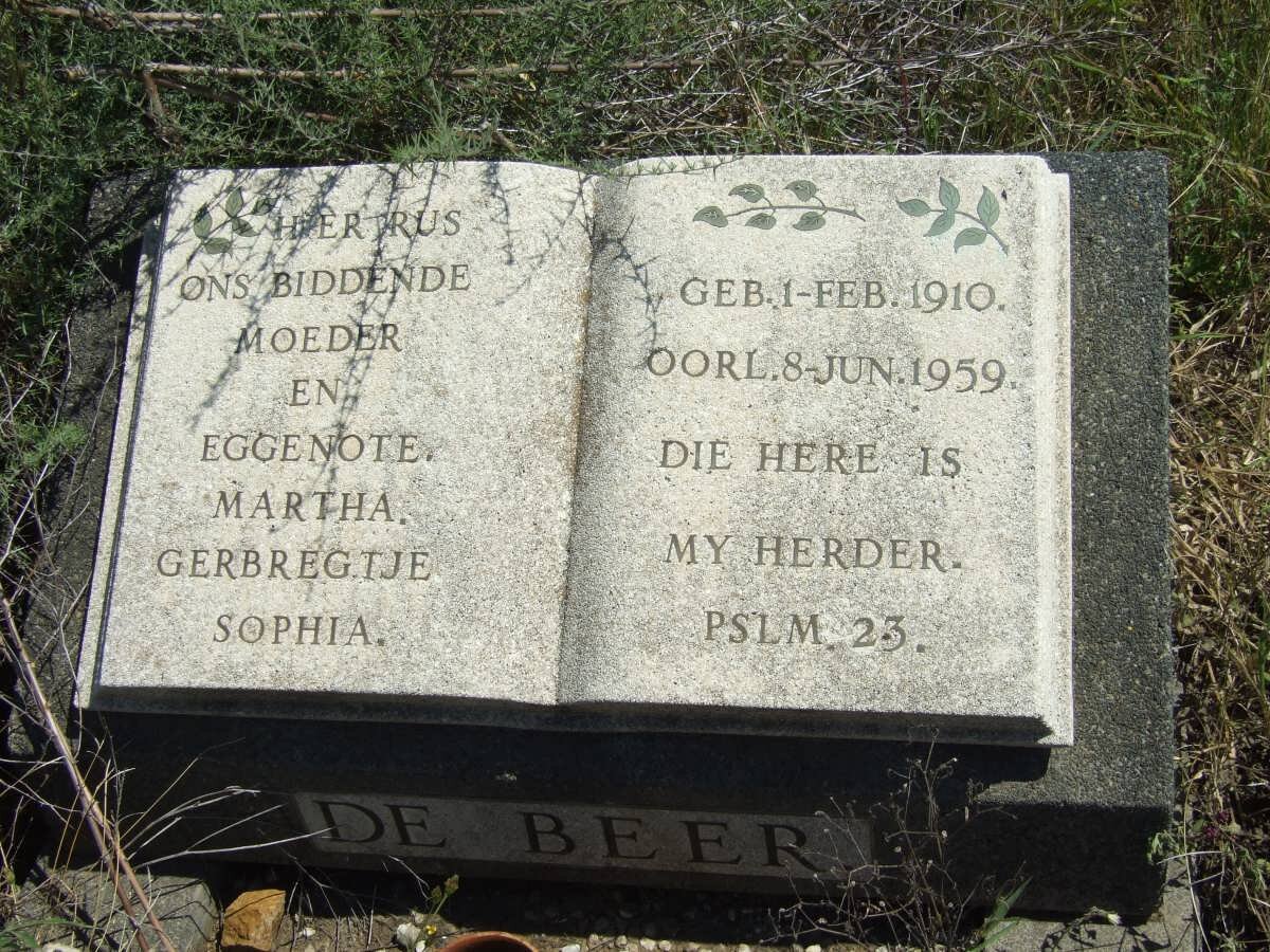 BEER Martha Gerbregtje Sophia, de 1910-1959