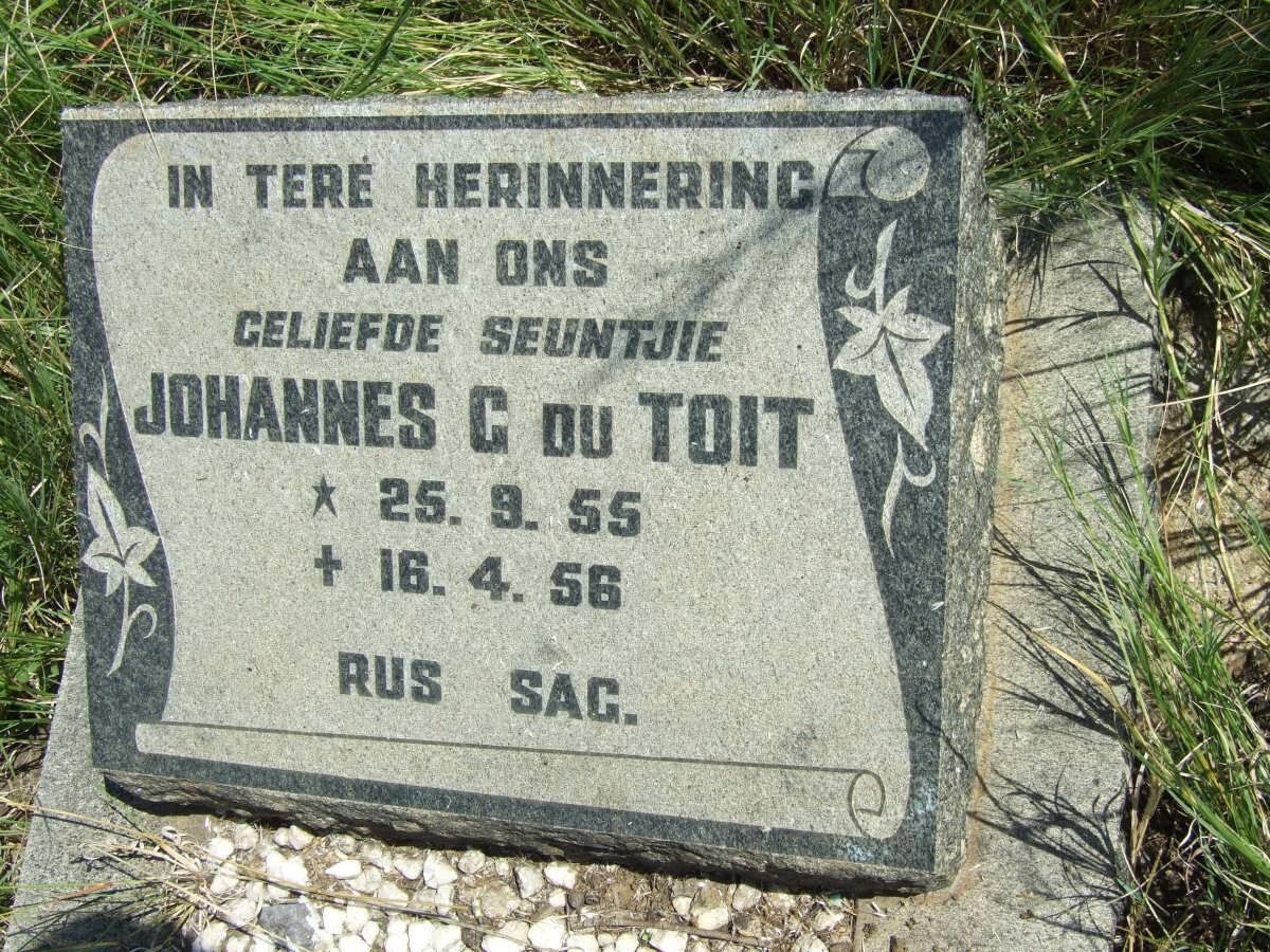 TOIT Johannes G., du 1955-1956