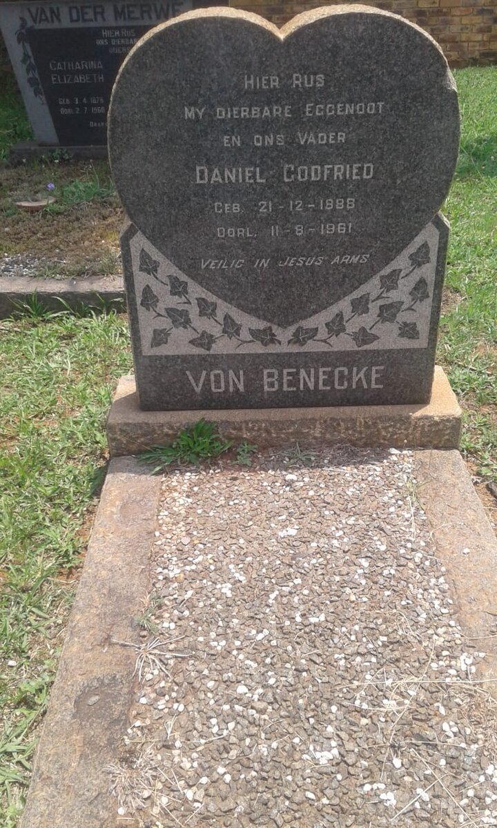 BENECKE Daniel Godfried, von 1888-1961