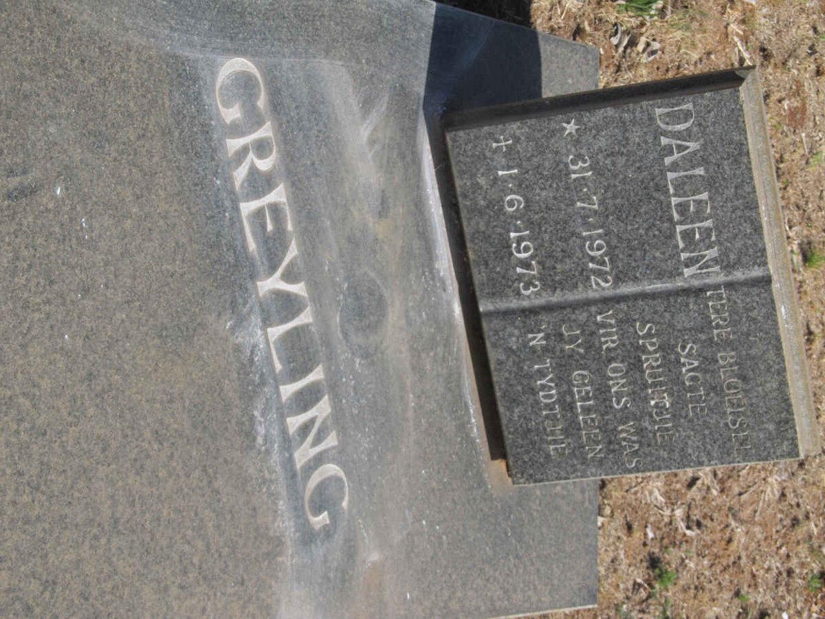 GREYLING Daleen 1972-1973