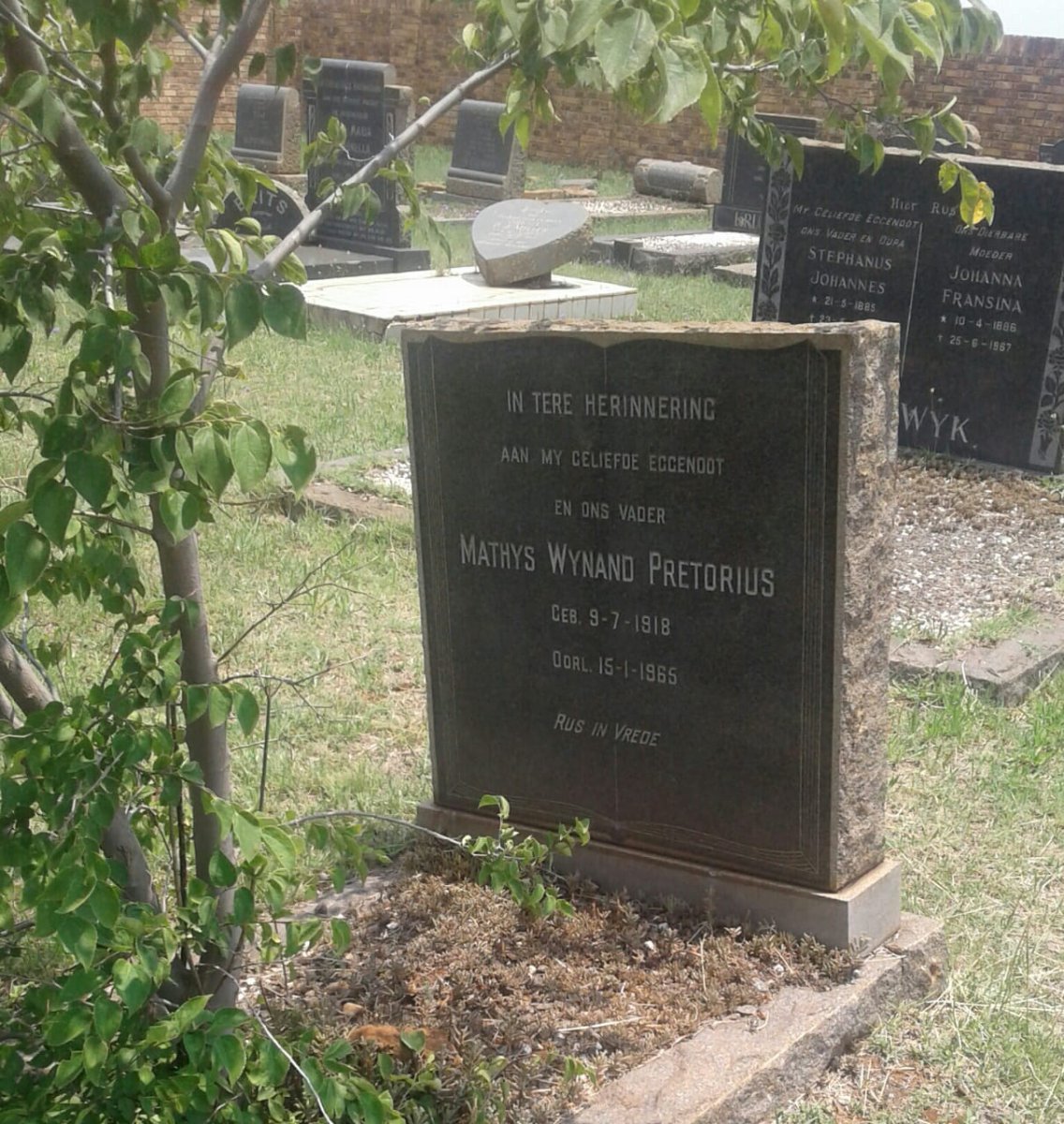 PRETORIUS Mathys Wynand 1918-1965