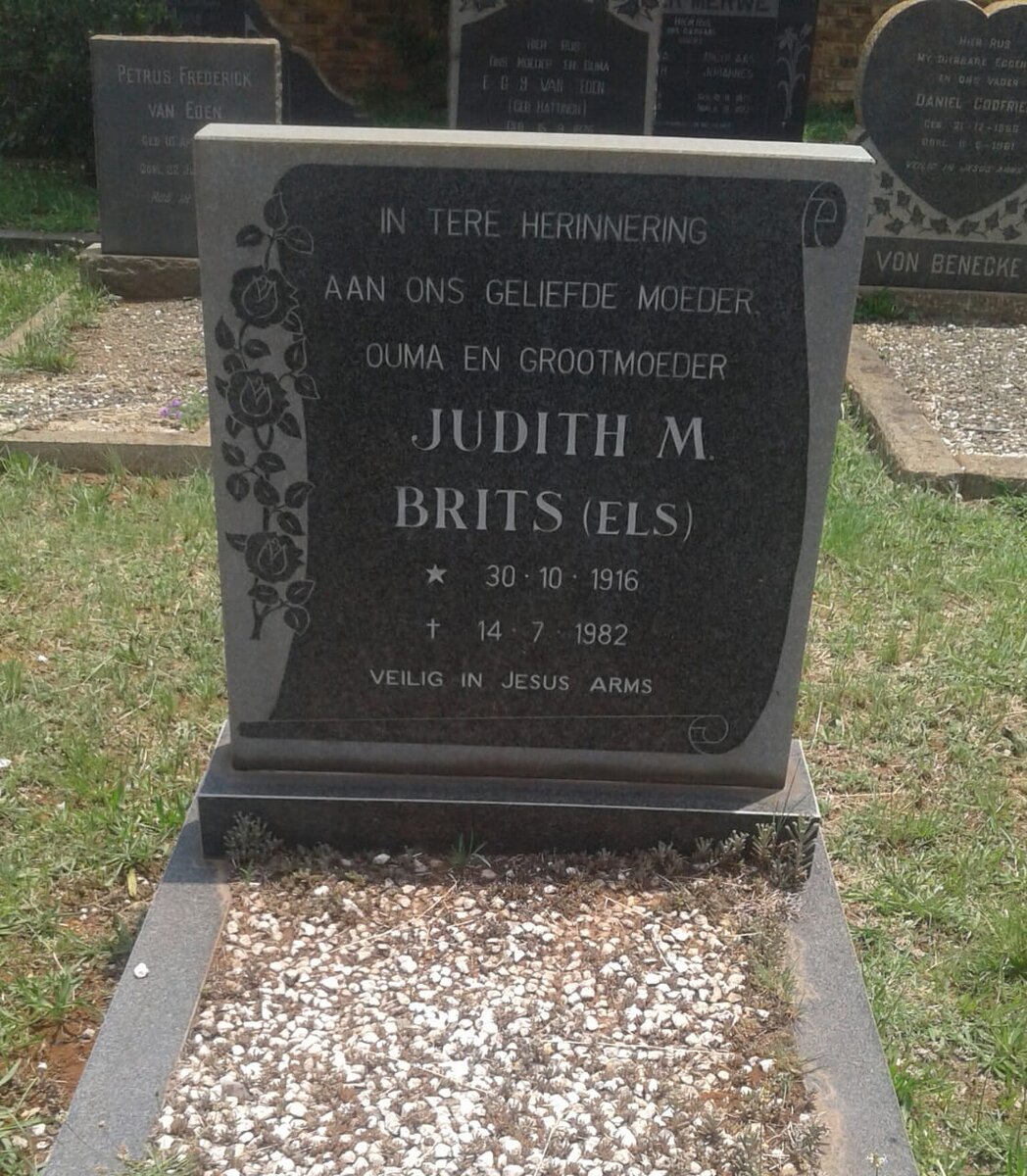 BRITS Judith M. nee ELS 1916-1982