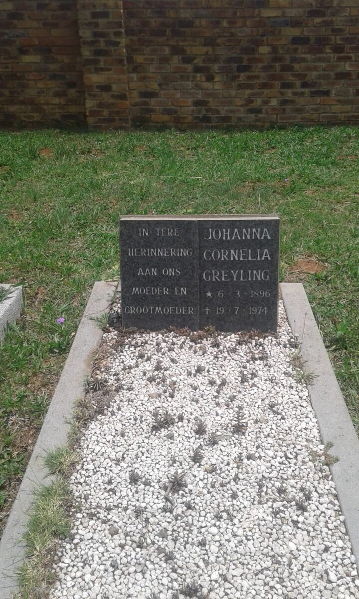 GREYLING Johanna Cornelia 1896-1974