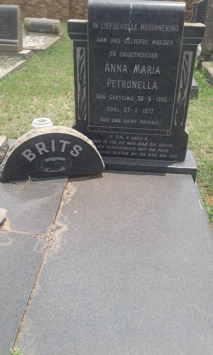BRITS Anna Maria Petronella 1906-1977