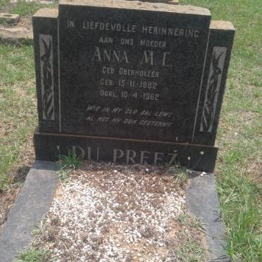 PREEZ Anna M.E., du nee OBERHOLZER 1882-1962