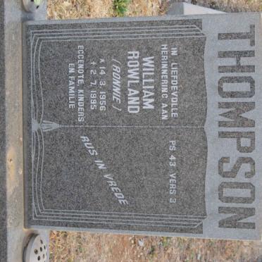 THOMPSON William Rowland 1956-1995