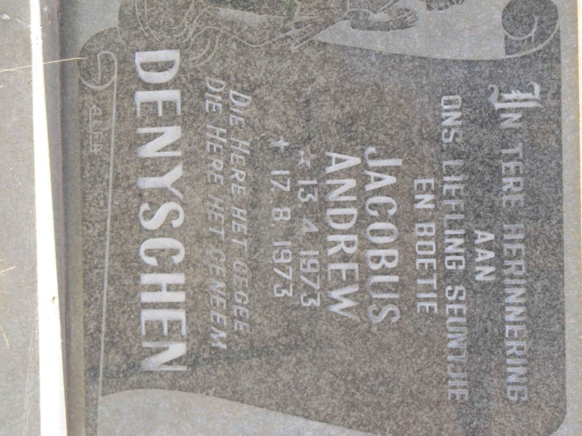DENYSCHEN Jacobus Andrew 1973-1973