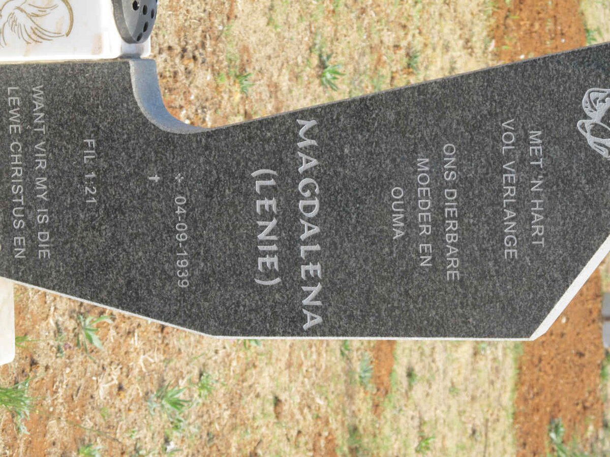 BOSHOFF Christoffel Hendrik 1934-2012 &amp; Magdalena 1939-