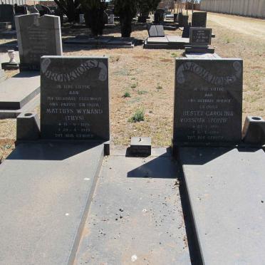BRONKHORST Matthys Wynand 1928-1979 &amp; Hester Carolina Rossouw 1931-1986