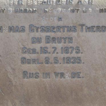 BRUYN Thomas Gysbertus Theron, du 1875-1935