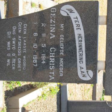 LUBBE Gezina Christa 1914-1987 :: LUBBE Karel Johannes 1931-1987