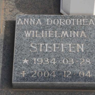 STEFFEN Jacob Hendrik W. 1927-1994 &amp; Anna Dorothea Wilhelmina 1934-2004
