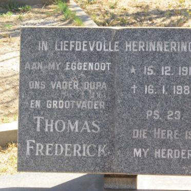 TAYLOR Thomas Frederick 1916-1989 &amp; Helena Francina 1921-2004 :: TAYLOR Frederick Johannes 1943-1990