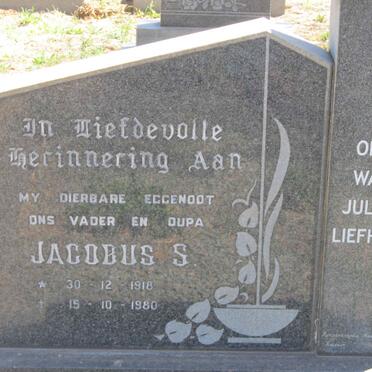 WALT Jacobus S., van der 1918-1980 &amp; Anna Maria P. 1926-2011