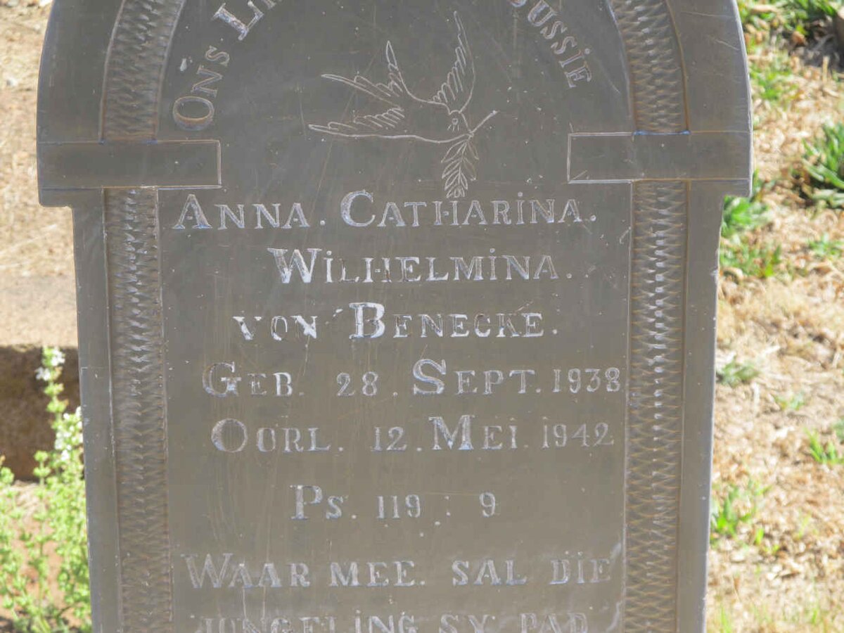 BENECKE Anna Catharina Wilhelmina, von 1938-1942