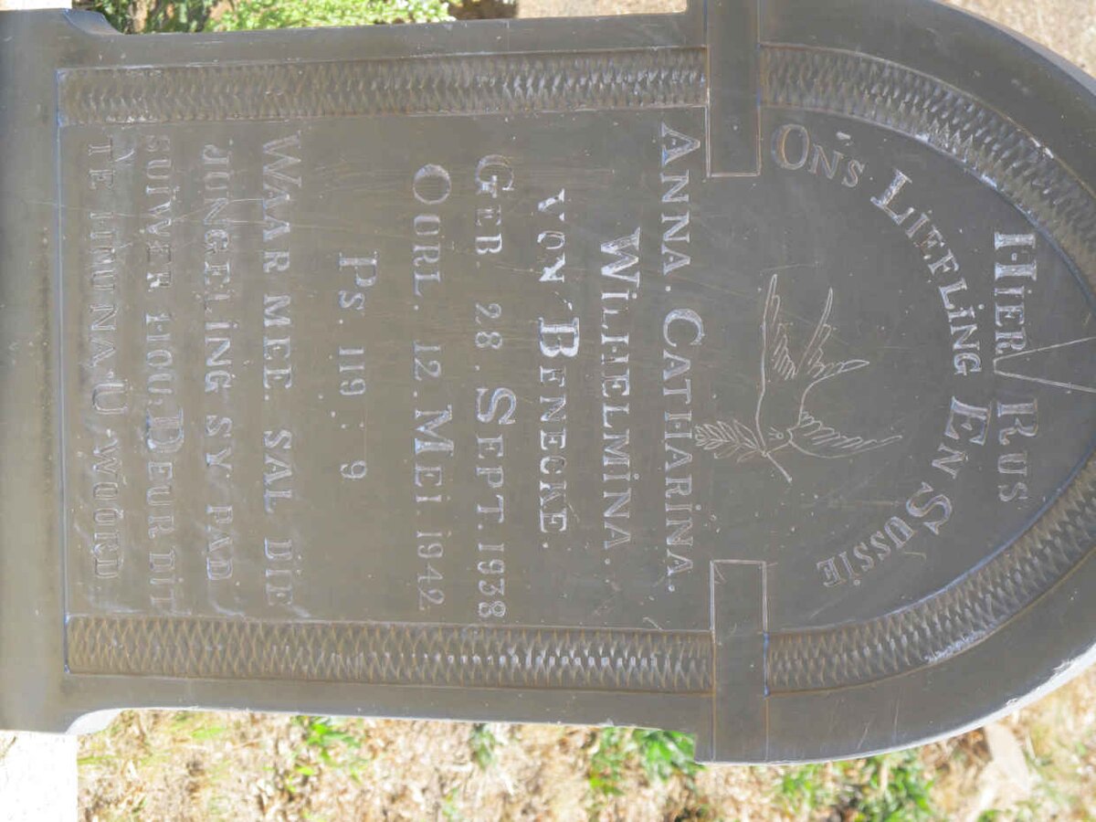 BENECKE Anna Catharina Wilhelmina, von 1938-1942