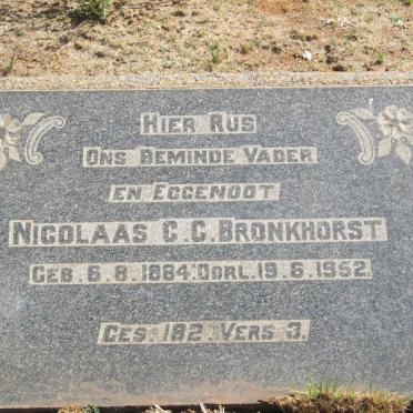 BRONKHORST Nicolaas C.C. 1884-1952
