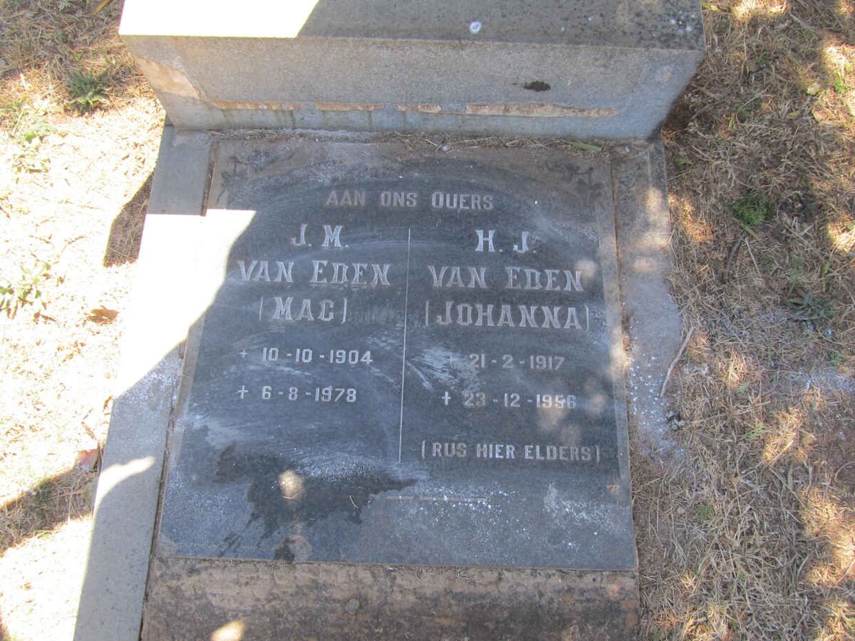 EDEN J.M., van 1904-1978 &amp; H.J. 1917-1956