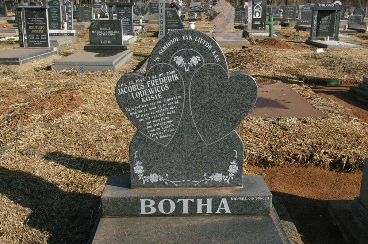 BOTHA Jacobus Frederik Lodewicus 1942-2006