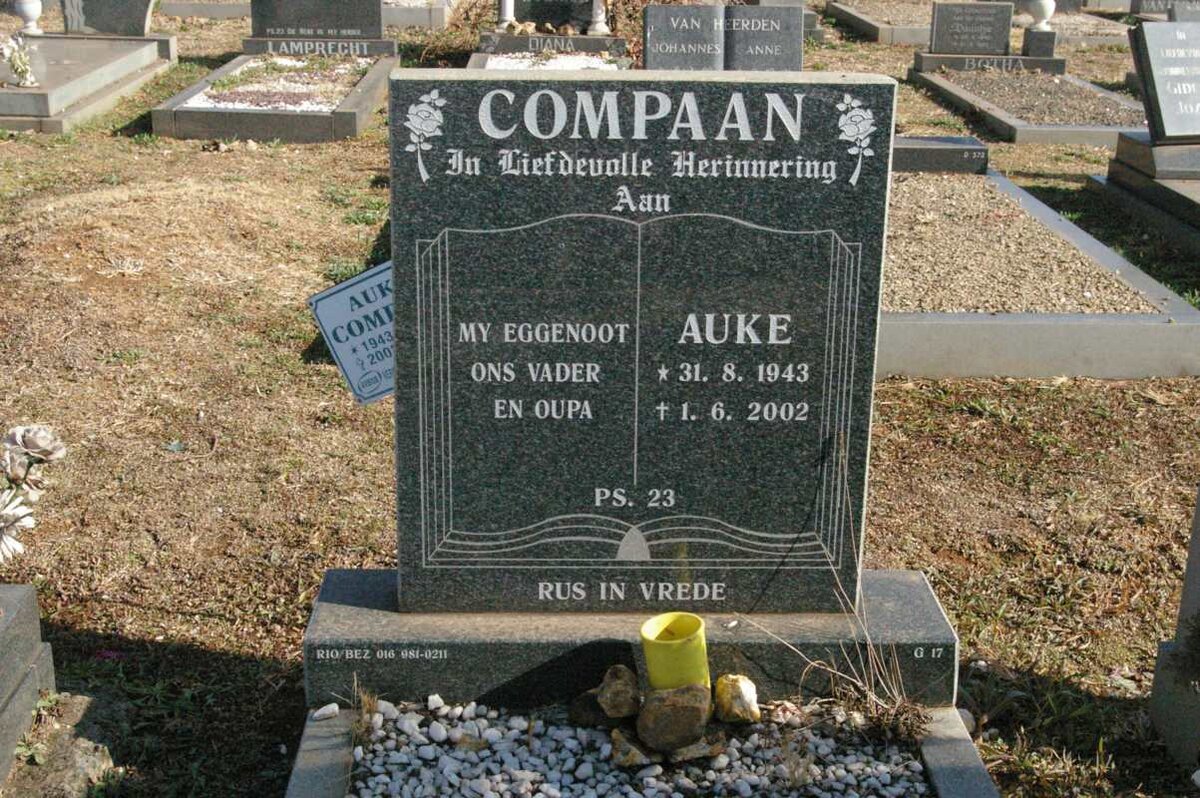 COMPAAN Auke 1943-2002