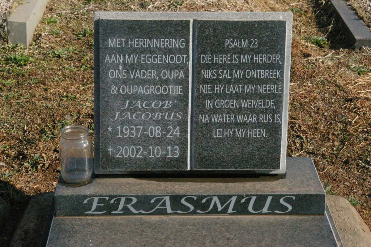 ERASMUS Jacob Jacobus 1937-2002