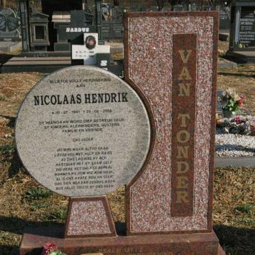 TONDER Nicolaas Hendrik, van 1941-2008