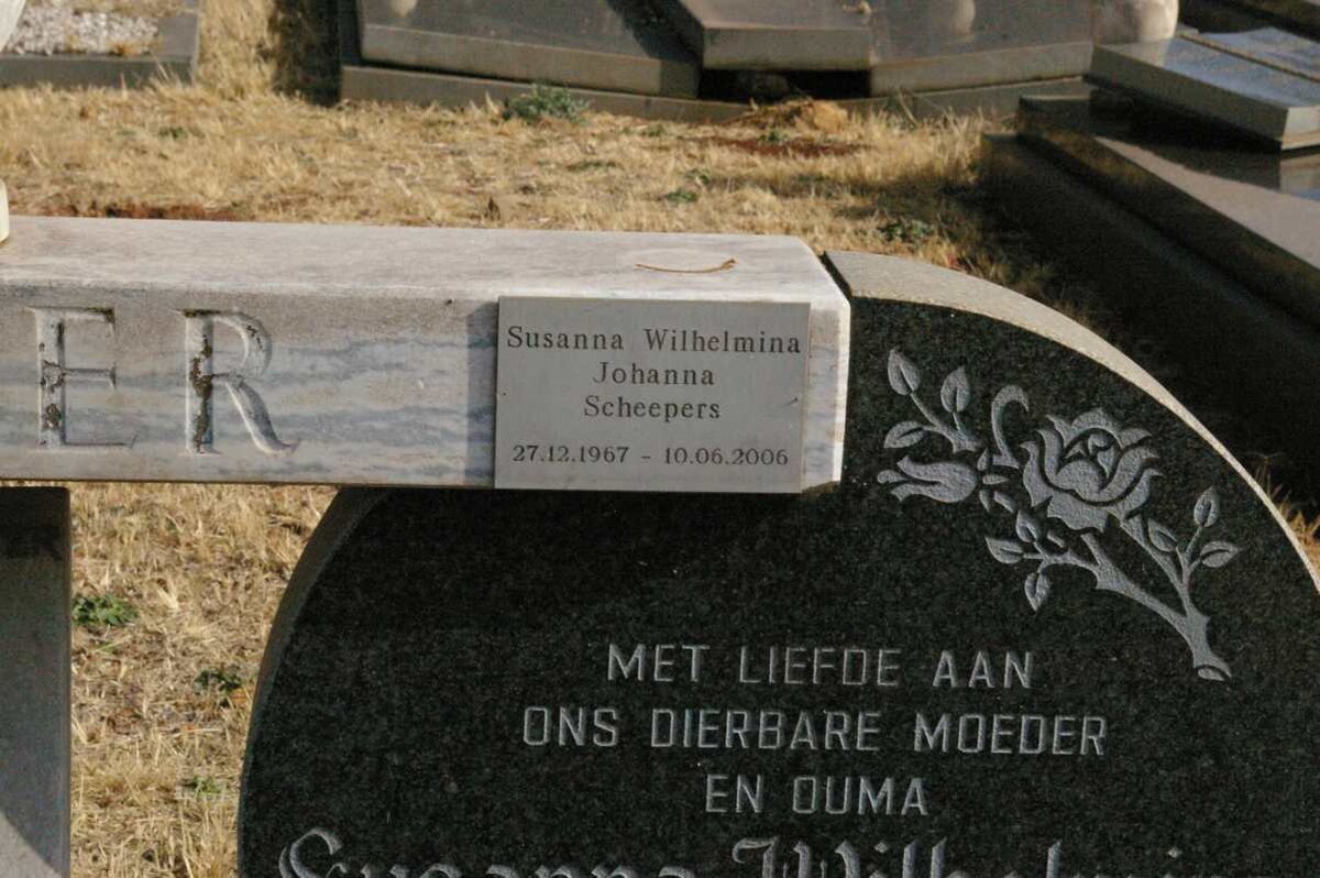 SCHEEPERS Susanna Wilhelmina Johanna 1967-2006