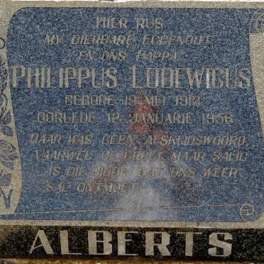 ALBERTS Philippus Lodewicus 1913-1956