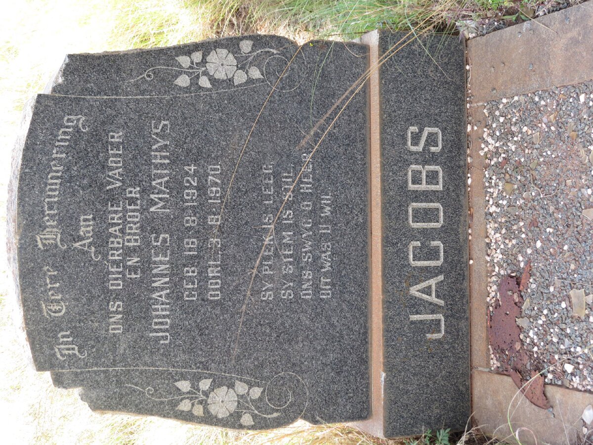 JACOBS Johannes Mathys 1924-1970