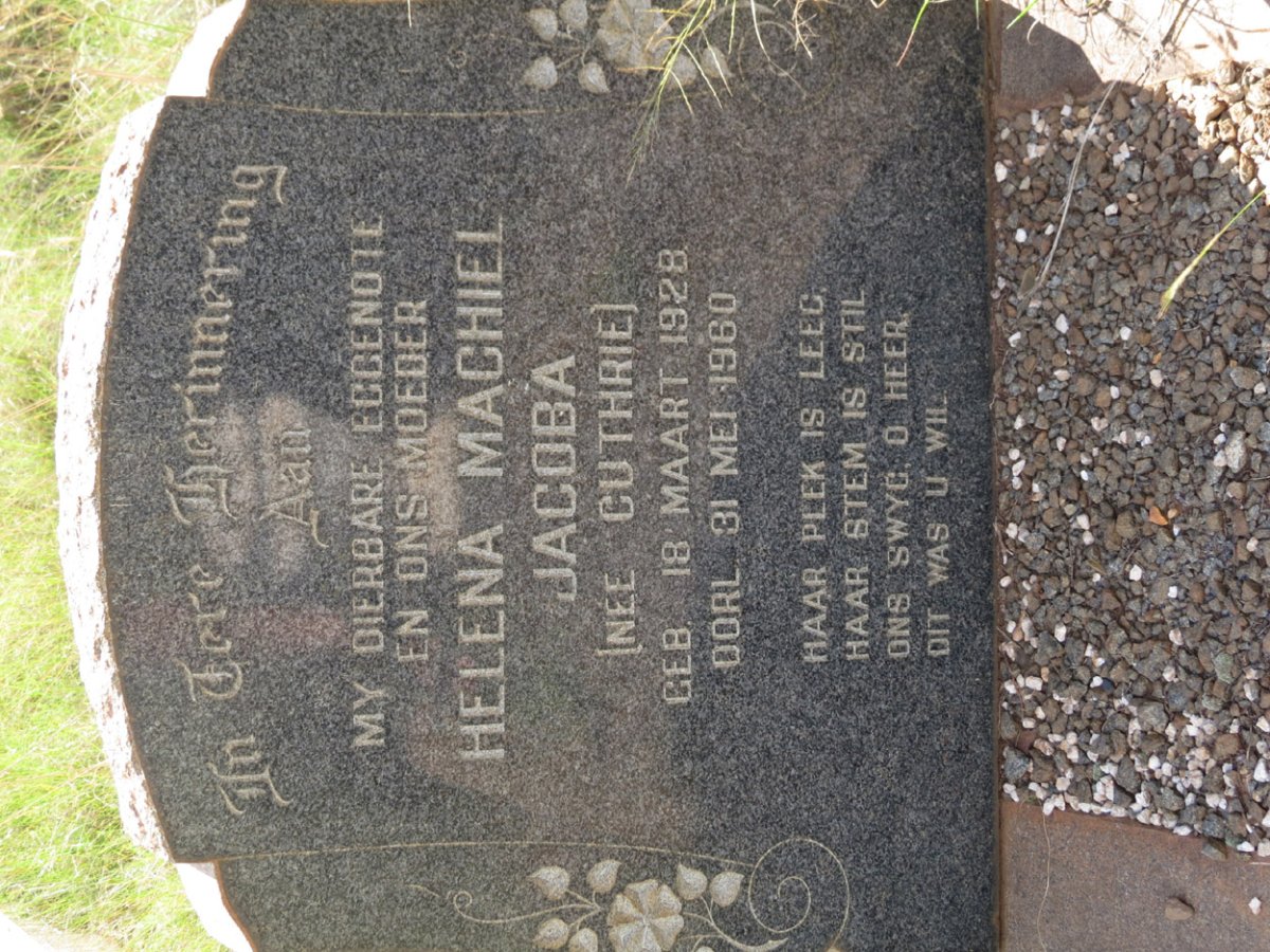JACOBS Helena Machiel Jacoba nee GUTHRIE 1928-1960