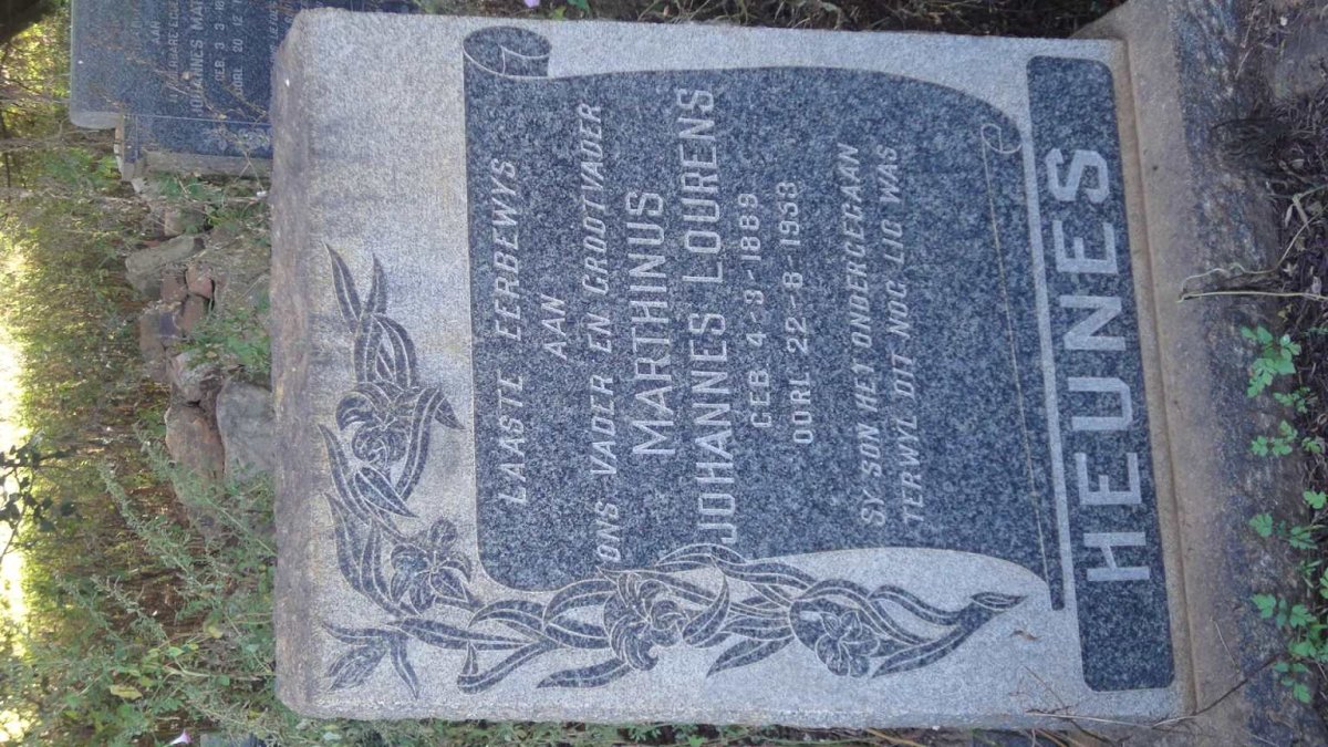 HEUNES Marthinus Johannes Lourens 1889-1953