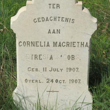 JACOBS Cornelia Magrietha Etresia 1907-1907