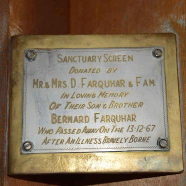 FARQUHAR Bernard -1967