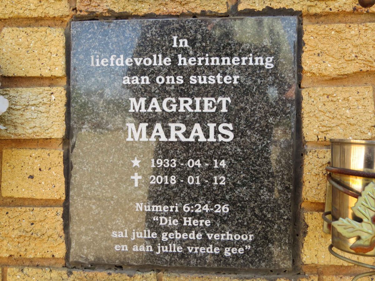 MARAIS Magriet 1933-2018