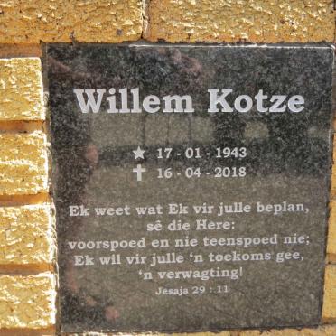 KOTZE Willem 1943-2018