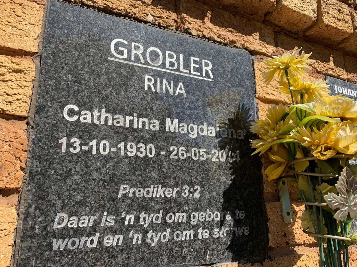 GROBLER Catharina Magdalena 1930-2014