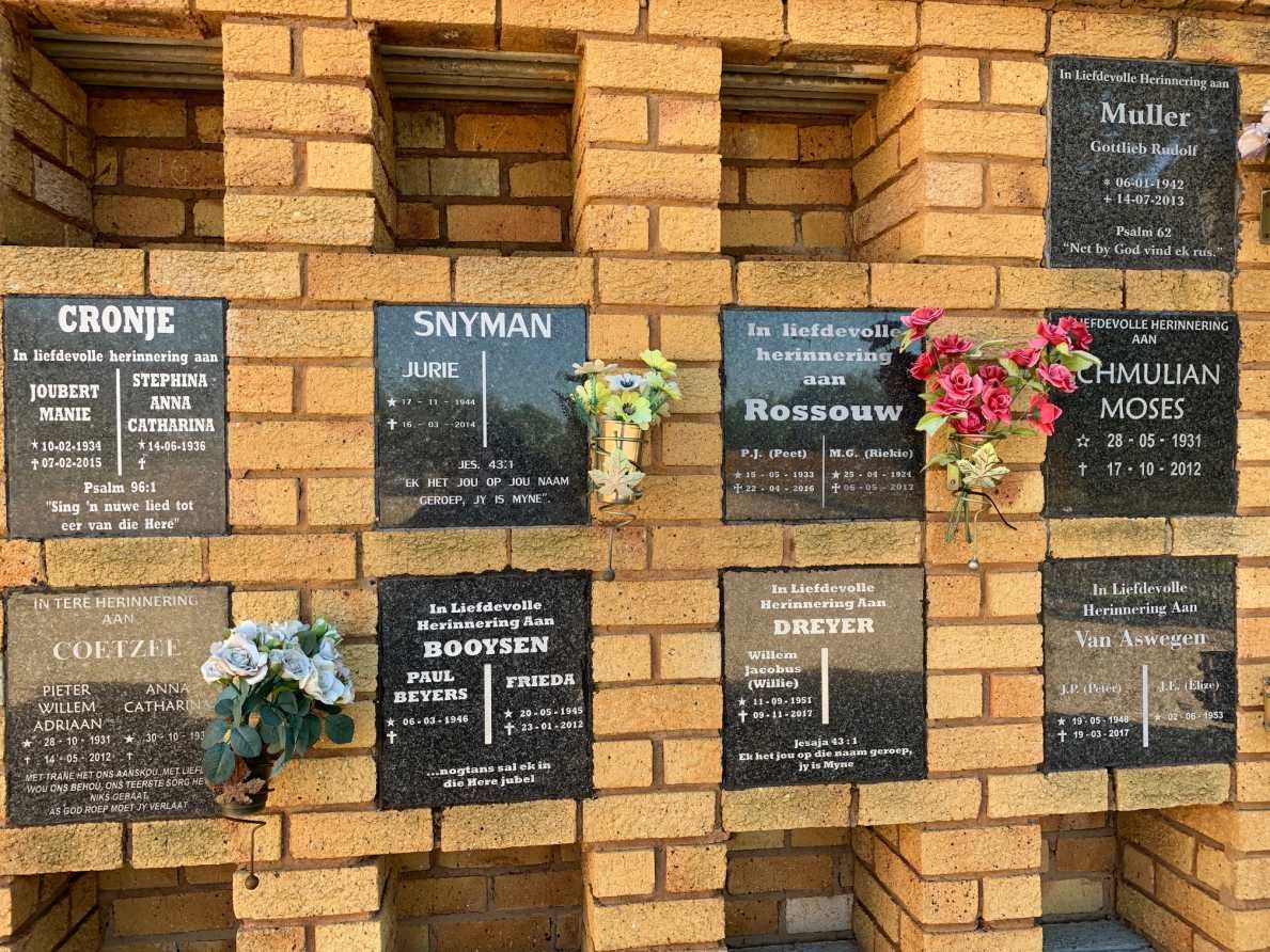 5. NG Gemeente Nigel-Suid Gedenkmuur