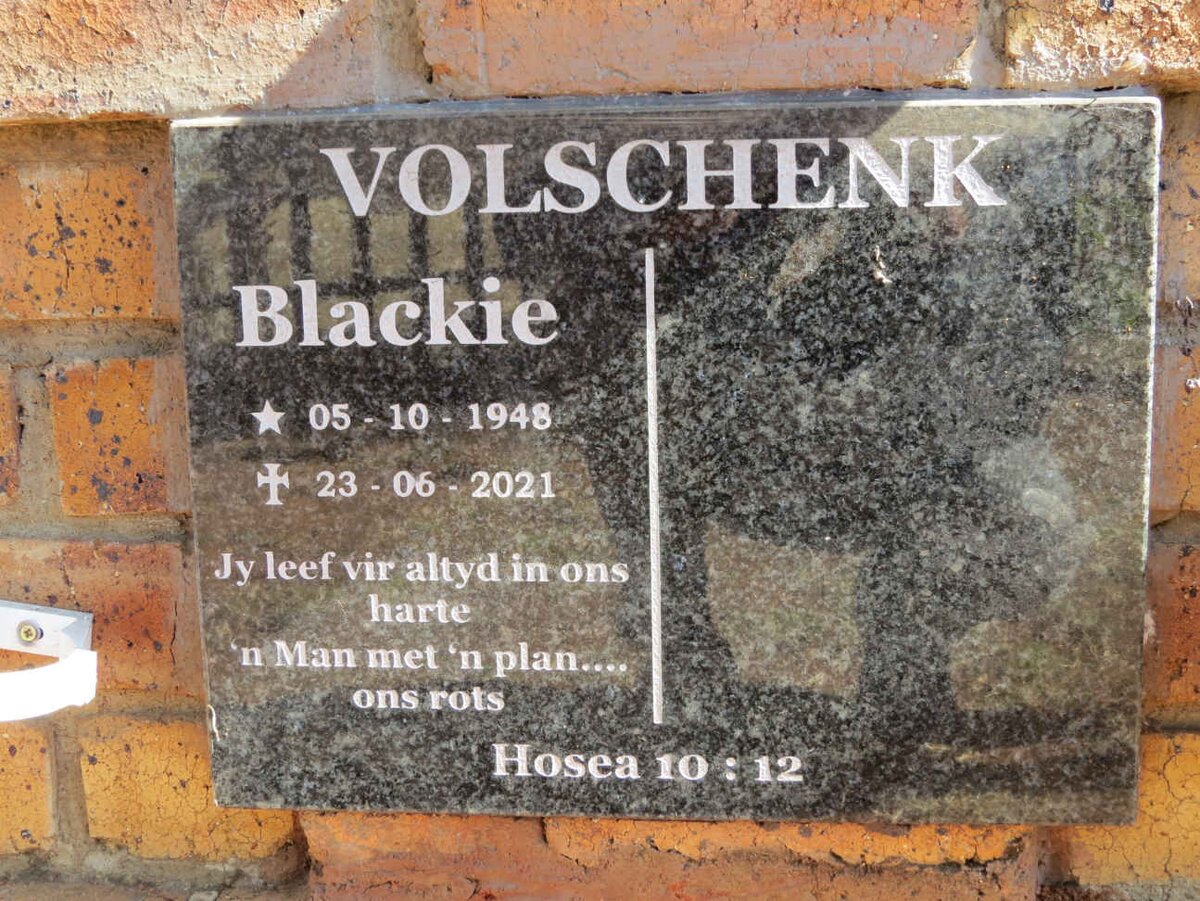 VOLSCHENK Blackie 1948-2021