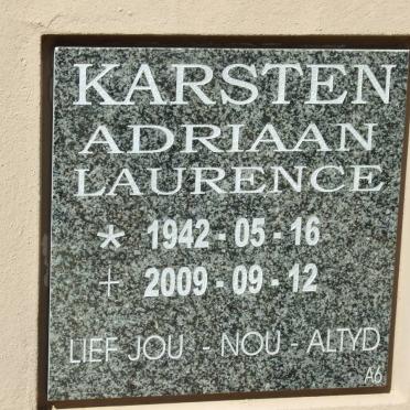KARSTEN Adriaan Laurence 1942-2009
