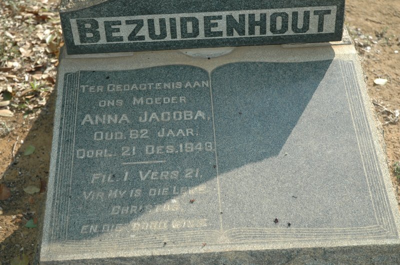BEZUIDENHOUT Anna Jacoba   -1943